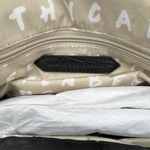 Aimee Kestenberg Leather Shoulder Bag Black Croco - Picture 11 of 15